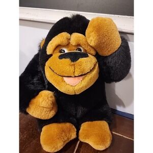 VTG TB Trading Co Riller Black‎ Brown Gorilla Plush Side Eye Smile Tongue Out